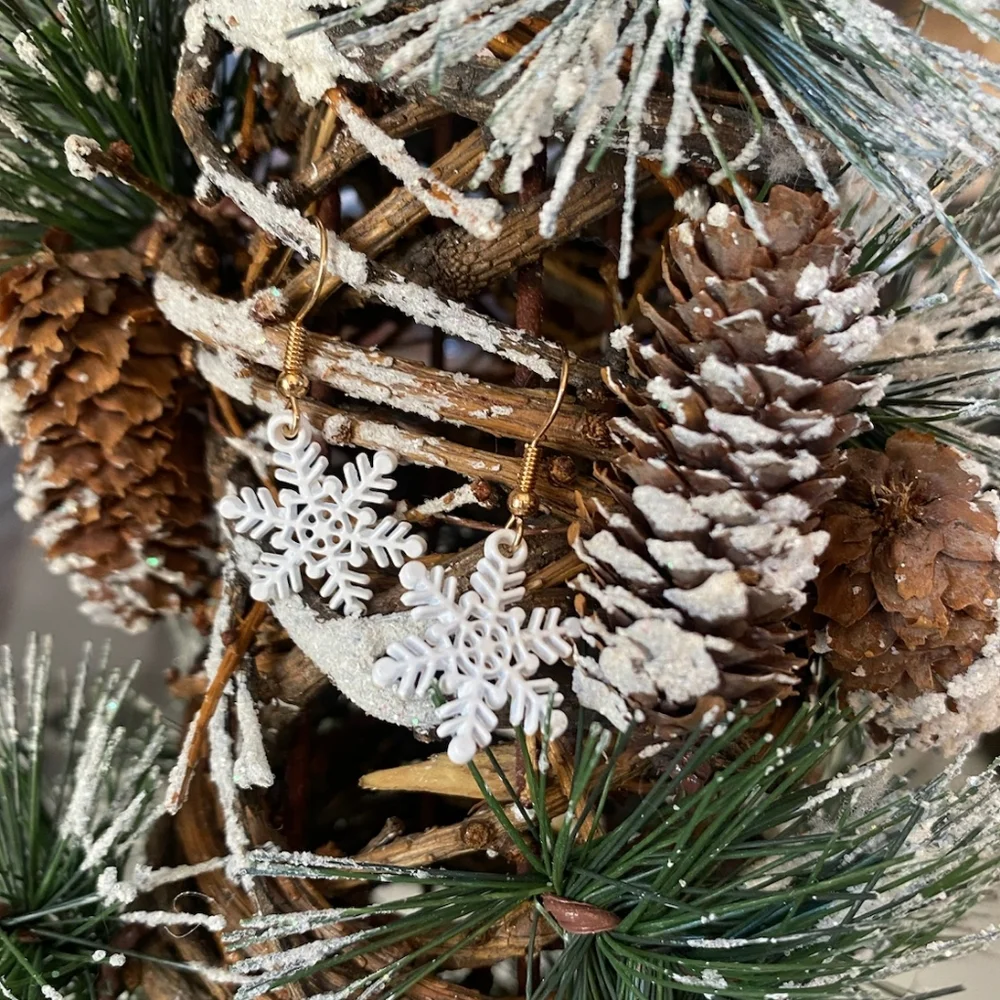 Snowflake Dangle Earrings